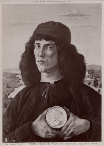 Alinari, Fratelli — Firenze - R. Galleria Uffizi. Ritratto di Pico della Mirandola. (Ignoto del XVI secolo.) — insieme
